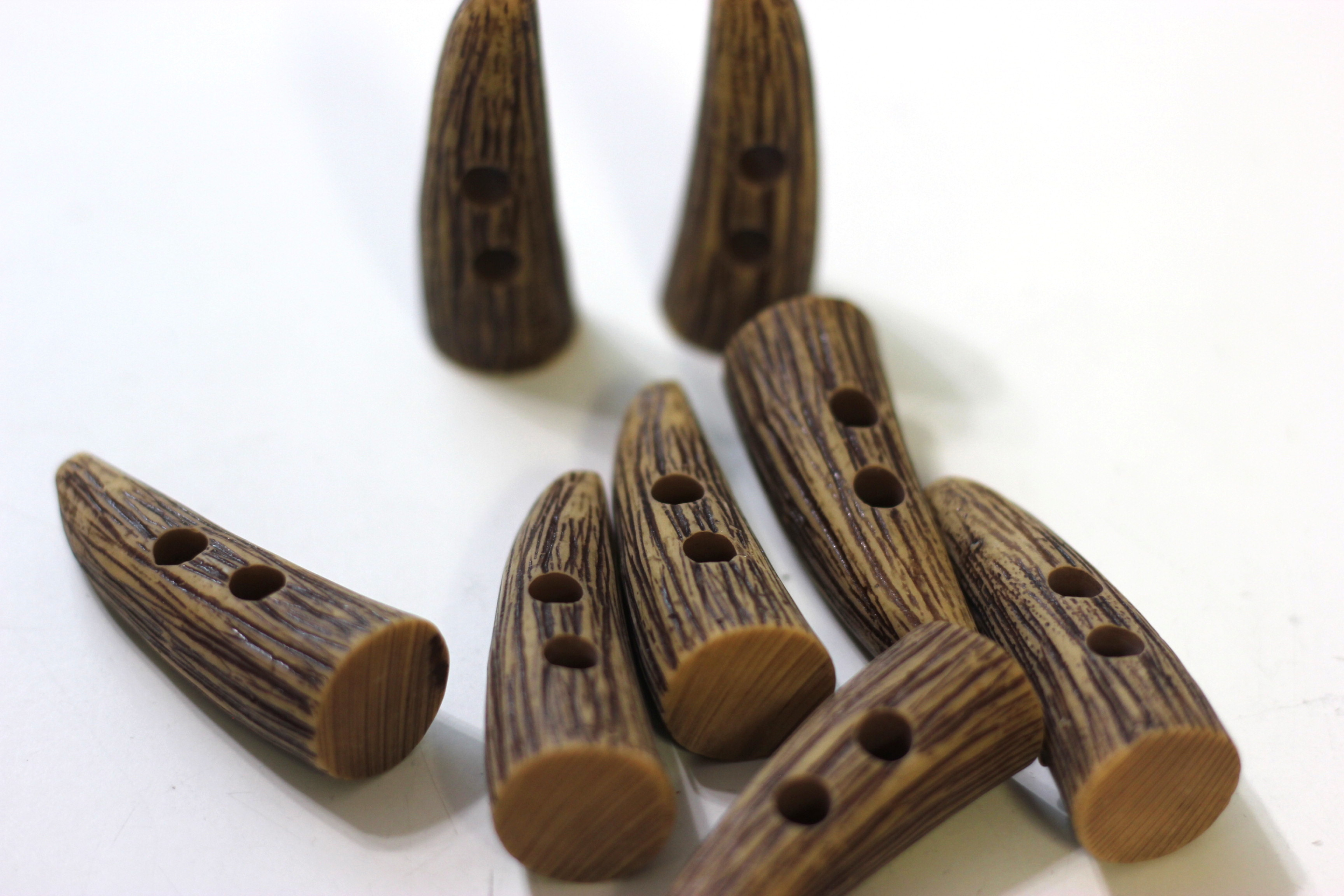 20pcs/set Wooden Horn Toggle Buttons Mixed Wood Oval Button Sewing Crafts  Suppli